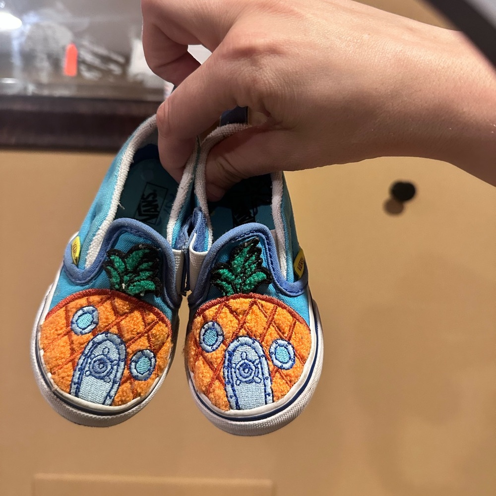Vans Blue and Orange Pineapple Sneakers